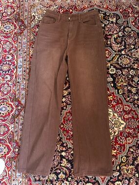 Cider Brown Straight-Leg Jeans